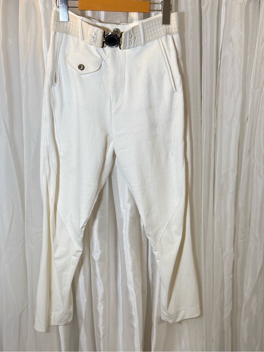 High Tech Women's White Belted Jogger Sweatpants